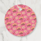 Étiquettes Cadeau Cute Chat et Fleurs (Dos)