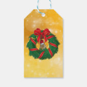 Étiquettes-cadeau Cute Chipmunk couronne de Noël (Dos)