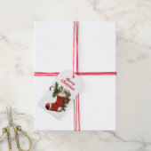 Étiquettes-cadeau Cute Christmas Grey Souris Pékin (Avec de la ficelle)