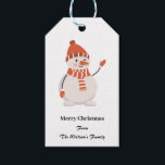 Étiquettes-cadeau Cute Christmas Snowman Personnalisé<br><div class="desc">Balises Cadeau personnalisé Noël Snowman</div>