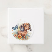 Étiquettes Cadeau Cute Dachshund Merci de chiot (En situation)