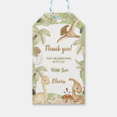 Étiquettes-cadeau Cute Dinosaur Boy Anniversaire (Devant)