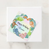 Étiquettes Cadeau Cute dinosaur jungle anniversaire de enfant de l'é (En situation)