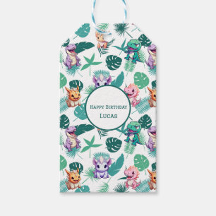 Étiquettes-cadeau Cute dinosaur jungle École anniversaire de enfant 