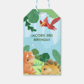 Étiquettes-cadeau Cute Dinosaures Thème Anniversaire (Devant)