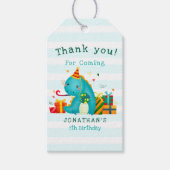 Étiquettes-cadeau Cute Dinosaurs Stomp Chomp and roar birhtday boy (Devant)