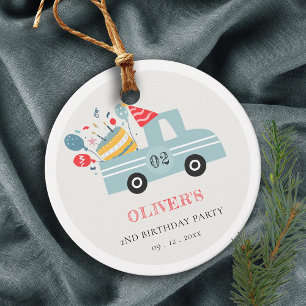 Étiquettes Cadeau Cute Dusky Blue N'importe quel âge Anniversaire Fê