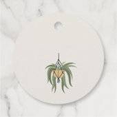 Étiquettes Cadeau Cute Elegant Pot Feuilleté Succulent Plante Mariag (Dos)