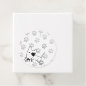 Étiquettes Cadeau Cute English Bull Terrier (En situation)