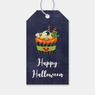 Étiquettes-cadeau Cute et Déplaisante Halloween Cupcake avec un Big 