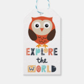 Étiquettes-cadeau Cute Exploration Owl (Devant)