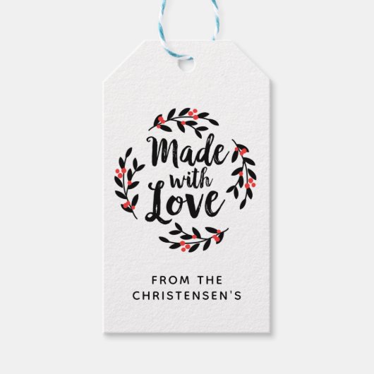 Étiquettes-cadeau Cute Fabriqué À La Main Avec Une Serre D'Amour (Devant)