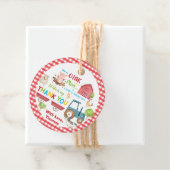 Étiquettes Cadeau Cute Farm Animaux Barnyard Anniversaire Merci (En situation)