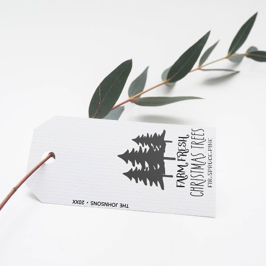 Étiquettes-cadeau Cute Farm Fresh Christmas Tree Moderne Agritourism