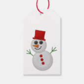 Étiquettes-cadeau Cute Faux Felt Snowman (Devant)