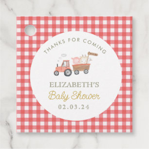 Étiquettes Cadeau Cute ferme Baby shower de Barnyard