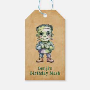 Étiquettes-cadeau Cute Frankenstein Halloween Anniversaire