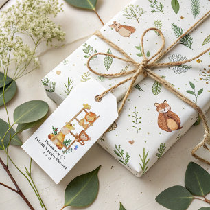 Étiquettes-cadeau Cute Funny Baby shower animalier