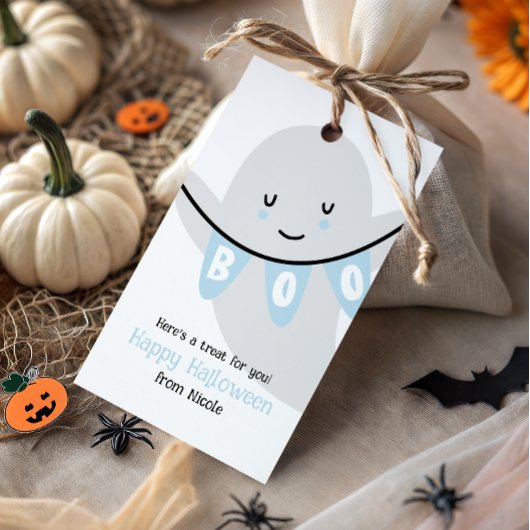 ÉTIQUETTES-CADEAU CUTE GHOST BOO HALLOWEEN KIDS TRAITER