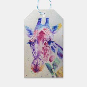 Étiquettes-cadeau Cute Giraffe Zoo Animal Party Nom Favoriser Tags