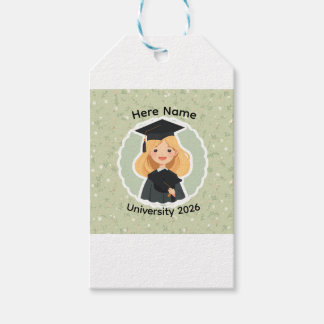 Étiquettes-cadeau Cute Graduation Girl ,Class of 2026 Custom Name 