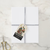 Étiquettes-cadeau Cute grenouille noire sur champignon Joyeux cadeau (Avec de la ficelle)