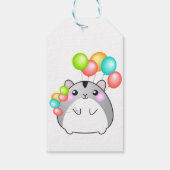 Étiquettes-cadeau Cute Grey Kawaii Hamster (Dos)