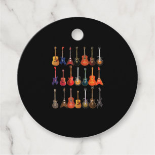 Étiquettes Cadeau Cute Guitar Rock and Roll Musical Instruments