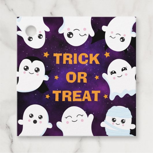 Étiquettes Cadeau Cute Halloween (Devant)