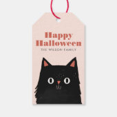 Étiquettes-cadeau Cute Halloween Chat noir Éffrayant (Dos)