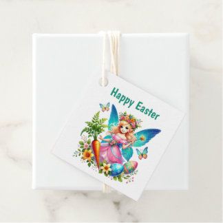 Étiquettes Cadeau Cute Happy Easter Fairy Customizable 