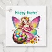 Étiquettes Cadeau Cute Happy Easter Fairy Customizable (Devant)