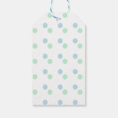 Étiquettes-cadeau Cute Kawaii Bunny Bleu Joyeux Pâques moderne (Dos)