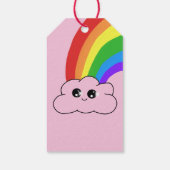 Étiquettes-cadeau Cute Kawaii Cloud Rainbow Merci d'anniversaire de (Dos)