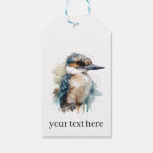 Étiquettes-cadeau Cute Kookaburra sur une branche, personnalisé (Dos)