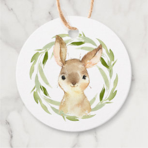 Étiquettes Cadeau Cute lapin lapin Merci