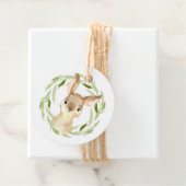 Étiquettes Cadeau Cute lapin lapin Merci (En situation)