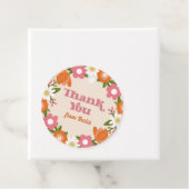 Étiquettes Cadeau Cute Merci de cadre Floral Rétro (En situation)