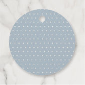Étiquettes Cadeau Cute Nursery Essential Leafy Blue Boy Baby shower (Dos)