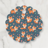 Étiquettes Cadeau Cute Orange Fox Motif animal Merci (Dos)