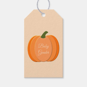 Étiquettes-cadeau Cute Orange Genre Neutre Citrouille Personnalisé