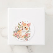 Étiquettes Cadeau Cute orange Tabby Kitten Merci (En situation)