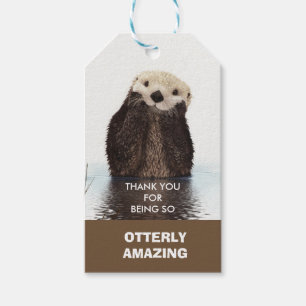 Étiquettes-cadeau Cute Otter Image Pun - Otterly Extraordinaire Merc
