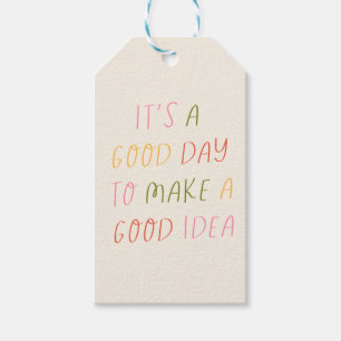 Étiquettes-cadeau Cute Pastel Hand Lettering Motivational Quote Art