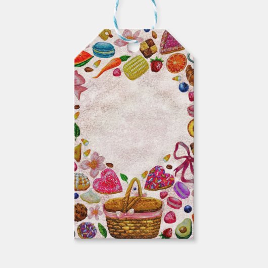 Étiquettes-cadeau Cute Pastry Confections Sweets (Devant)