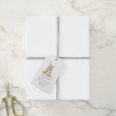 Étiquettes-cadeau Cute Pink Bunny Girl Baby Shower thank you (Avec de la ficelle)