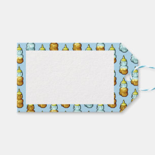 Étiquettes-cadeau Cute Pixel Art Honey Bouteilles d'ours Motif
