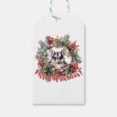 Étiquettes-cadeau Cute possum dans les baies. Joyeux Noël (Devant)