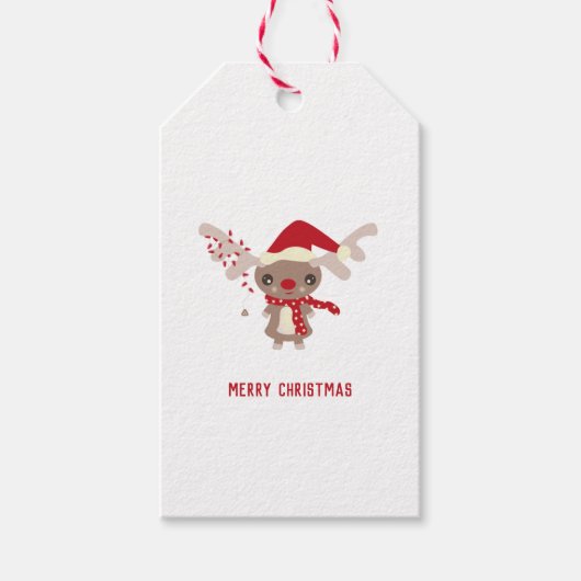 Étiquettes-cadeau Cute Reindeer (Devant)