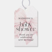 Étiquettes-cadeau Cute Rose Bow fille Baby shower Favoriser (Devant)